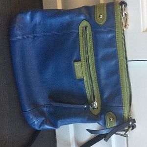 Pretty leather crossbody Coach purse